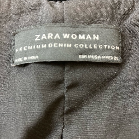 Zara Woman Premium Denim Collection “Woodland” Velvet Embroidered Blazer - Picture 5 of 10